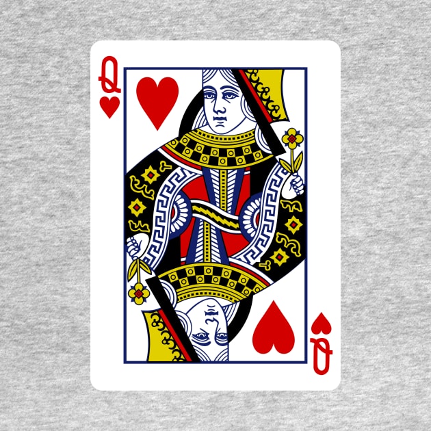 Queen of Hearts Playing Card by vladocar